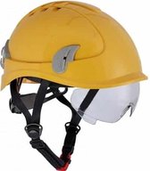 Cerva Alpinworker Lichte veiligheidshelm met veiligheidsbril - Maat: One size - geel