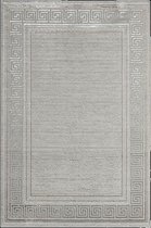 Laagpolig lijstmotief Vloerkleed Grijs-160 x 230 cm