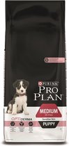 Pro Plan Puppy Medium Sensitive Skin Honden Droogvoer - Zalm - 12 kg