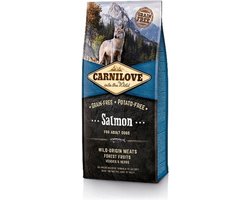 Carnilove Adult granenvrij hondenvoer Zalm 12kg met 70% vis!