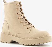 Supercracks vegan dames veterboots - Beige - Maat 40