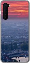 Geschikt voor OnePlus Nord hoesje - Rotterdam - Zonsondergang - Roze - Siliconen Telefoonhoesje