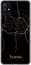 Geschikt voor OnePlus Nord N10 5G hoesje - Tilburg - Kaart - Goud - Siliconen Telefoonhoesje