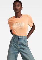 G-Star RAW T-shirt Originals Labels R T Wmn D19953 4107 C962 Peach Nougat Dames Maat - L