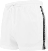 Calvin Klein tape ck logo zwemshort wit - S