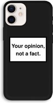 CaseCompany® - iPhone 12 hoesje - Your opinion - 100% Biologisch Afbreekbaar - Duurzaam - Biodegradable Soft Case - Milieuvriendelijke Print op Achterkant - Zwarte Zijkanten - Bescherming Ove