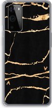 Case Company® - OnePlus 9 Pro hoesje - Gouden marmer - Soft Case / Cover - Bescherming aan alle Kanten - Zijkanten Transparant - Bescherming Over de Schermrand - Back Cover