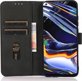 KHAZNEH Motorola Moto G51 Hoesje Retro Wallet Book Case Zwart