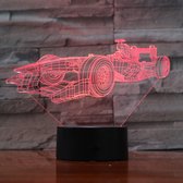 Lampe Led 3D Avec Gravure - RVB 7 Couleurs - Voiture De Formule 1