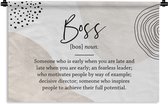 Tapisserie - Tapisserie - Boss - Travail - Citation - 150x100 cm - Tapisserie