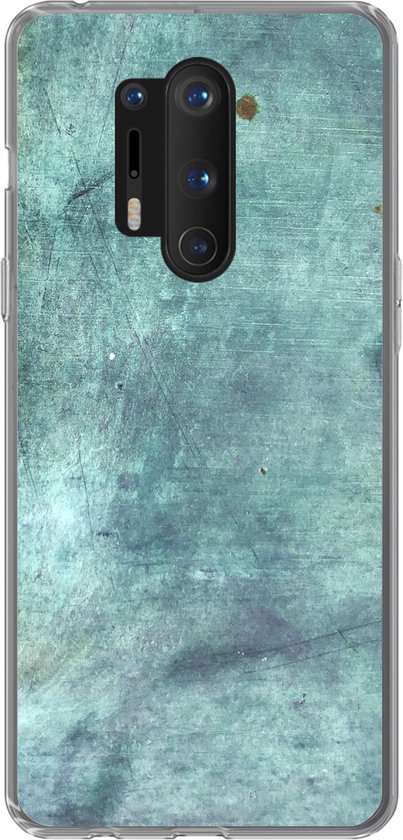OnePlus 8 Pro - Plaque en acier - Blauw - Rouille - Coque de téléphone en Siliconen