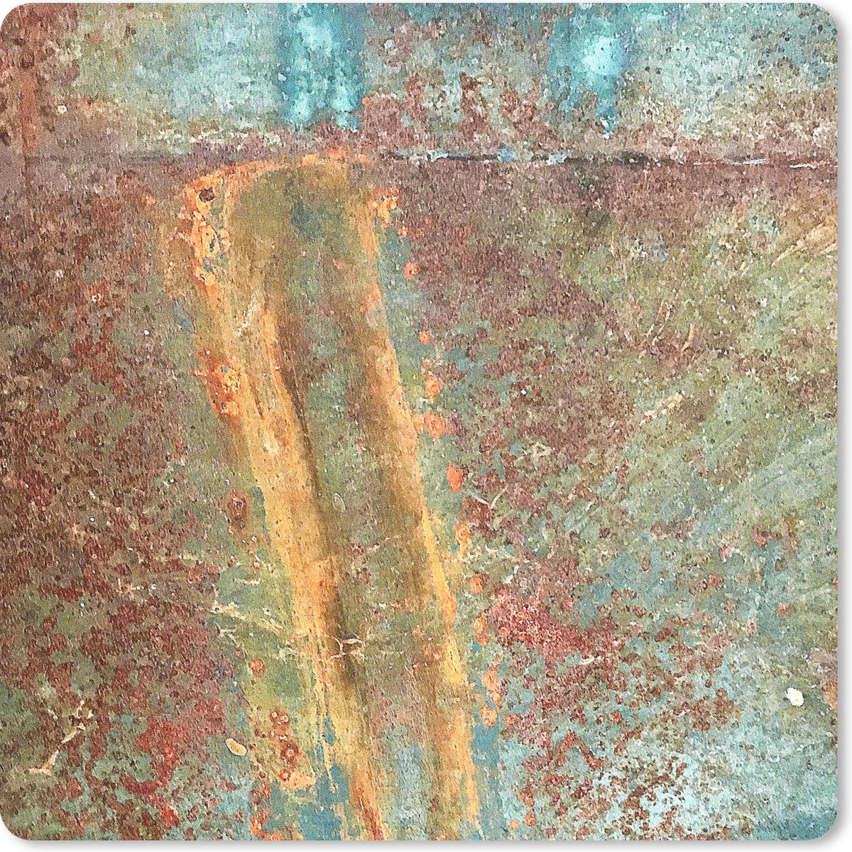 Muismat 20x20 cm - Mousepad Kleuren - Roest print - Metaal - Muismatten