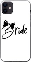 iPhone 12 mini hoesje - Quotes - 'Bride' - Spreuken - Trouwen - Siliconen Telefoonhoesje