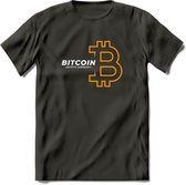 Bitcoin - Crypto T-Shirt Kleding Cadeau | Dames / Heren / Unisex | Bitcoin / Ethereum shirt | Grappig Verjaardag kado | Tshirt Met Print  Prijs - Donker Grijs - S