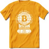 Bitcoin Future - Crypto T-Shirt Kleding Cadeau | Dames / Heren / Unisex | Bitcoin / Ethereum shirt | Grappig Verjaardag kado | Tshirt Met Print | - Geel - XXL