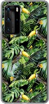 Telefoonhoesje Geschikt voor Huawei P40 Pro hoesje - Toekan - Patronen - Planten - Siliconen Telefoonhoesje