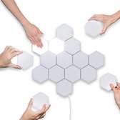 Hexagon Touch Creatieve Decoratieve Wandlamp Warm Wit - set van 6 stuks