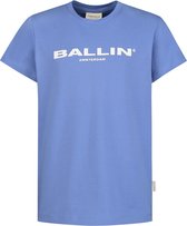 Ballin Amsterdam -  Jongens Slim Fit  Original T-shirt  - Paars - Maat 176