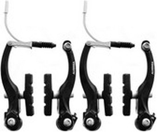 Zwarte Alhonga V-brake set voor en achter.