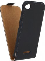 HTC Desire 320 Hoesje - Mobilize - Ultra Slim Serie - Kunstlederen Flipcase - Zwart - Hoesje Geschikt Voor HTC Desire 320