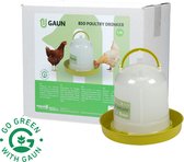 Gaun Pluimvee drinktoren – Bio kunststof – Waterdispenser - 100% gerecycled materiaal – 8 Liter – 42x31x34 cm - Green lemon