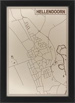 Houten stadskaart van Hellendoorn