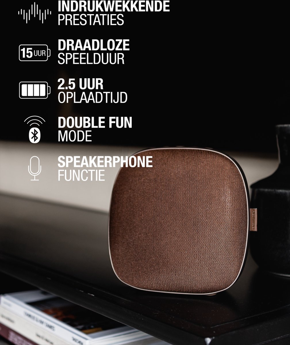 speaker Fresh - | Soul \'n -... Rebel - Brons - Bluetooth - Bronze bol Draadloze speaker Brave