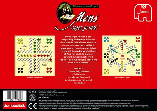 Jumbo - Mens Erger Je Niet! - Bordspel - Vanaf 6 jaar