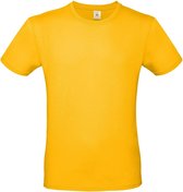 T-shirt basique jaune à col rond pour homme - coton - 145 grammes - chemises / vêtements jaunes S (48)