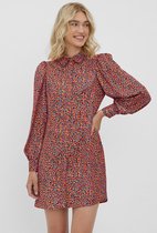 Vero Moda Jurk Vmyrsa L/s Short Shirt Dress Vip 10270373 Dragon Fire/yrsa Dames Maat - L