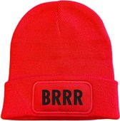 Muts rood - Brrr - soBAD. | Foute apres ski outfit | kleding | verkleedkleren | wintersport beanie | wintersport dames en heren