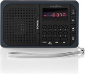 Nedis RDFM2100GY Fm-radio 3,6 W Usb-poort & Microsd-kaartsleuf Zwart / Grijs