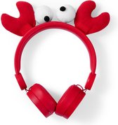 Nedis HPWD4000RD Bedrade Koptelefoon 1,2 M Ronde Kabel On-ear Afneembare Magnetische Oren Chrissy Crab Rood