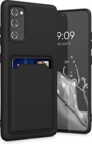kwmobile hoesje voor Samsung Galaxy S20 FE - Telefoonhoesje met pasjeshouder - Smartphone hoesje in mat zwart