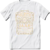 90 Jaar Legendarisch Gerijpt T-Shirt | Okergeel - Ivoor | Grappig Verjaardag Cadeau | Dames - Heren | - Wit - M