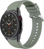 Samsung Galaxy Watch 4 - Luxe Silicone Bandje - Licht Groen - Large - 20mm