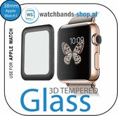 38mm full Cover 3D Tempered Glass Screen Protector For Geschikt voor Apple watch / geschikt voor Apple Watch 1 black edge