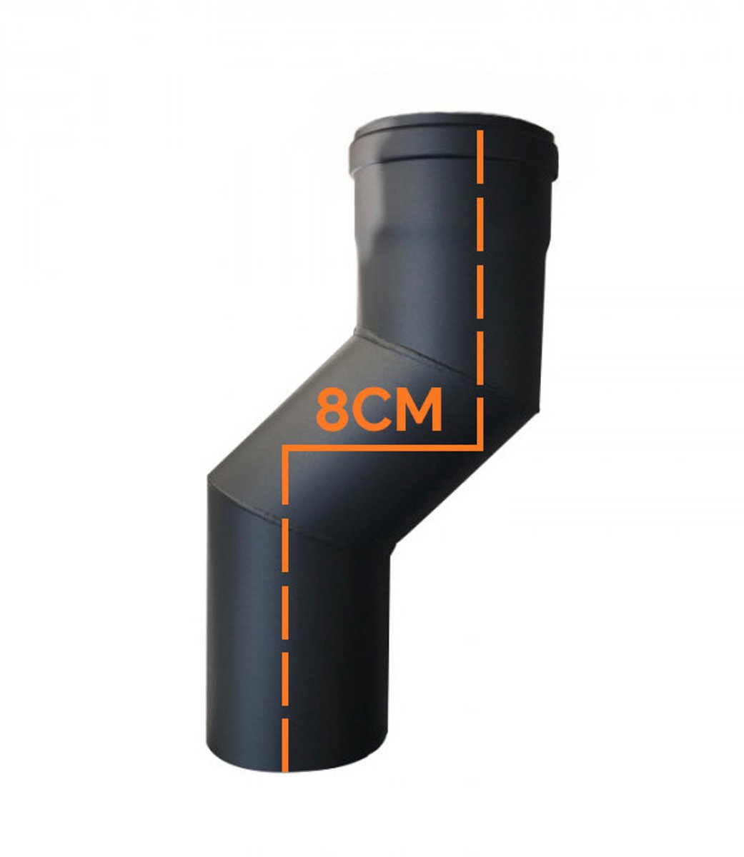 rookkanaal enkelwandig versleping 8cm Ø80mm pelletkachel