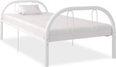 Decoways - Bedframe metaal wit 90x200 cm