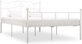 Decoways - Bedframe metaal wit 160x200 cm