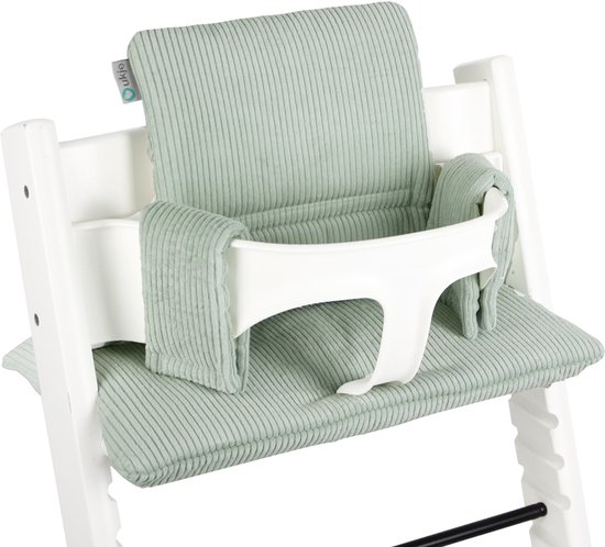 Ukje Kussenset - Geschikt voor Stokke Tripp Trapp Kinderstoel - Mint - Ribstof
