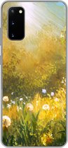 Geschikt voor Samsung Galaxy S20 hoesje - Bloemen - Zomer - Aquarel - Siliconen Telefoonhoesje