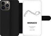 Bookcase Geschikt voor iPhone 13 Pro Max telefoonhoesje - F1 - Monaco - Circuit - Met vakjes - Wallet case met magneetsluiting - Cadeau voor man