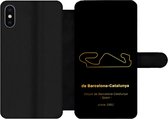 Bookcase Geschikt voor iPhone XS Max telefoonhoesje - F1 - Circuit - Barcelona - Met vakjes - Wallet case met magneetsluiting - Cadeau voor man