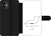 Bookcase Geschikt voor iPhone 11 telefoonhoesje - Imola - F1- Circuit - Met vakjes - Wallet case met magneetsluiting - Cadeau voor man