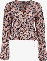 TwoDay dames overslag blouse met bloemenprint - Roze - Maat S