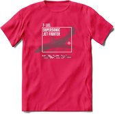 F-101 Vliegtuig T-Shirt | Unisex leger Kleding | Dames - Heren Straaljager shirt | Army F16 | Grappig bouwpakket Cadeau | - Roze - S
