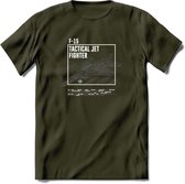F-15 Vliegtuig T-Shirt | Unisex leger Kleding | Dames - Heren Straaljager shirt | Army F16 | Grappig bouwpakket Cadeau | - Leger Groen - XXL
