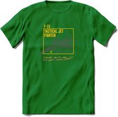 F-15 Vliegtuig T-Shirt | Unisex leger Kleding | Dames - Heren Straaljager shirt | Army F16 | Grappig bouwpakket Cadeau | - Donker Groen - XXL