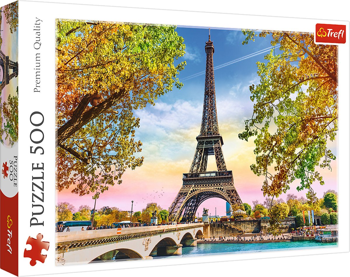 puzzel - 500 stukjes van Trefl, editie Romantisch Parijs – doos